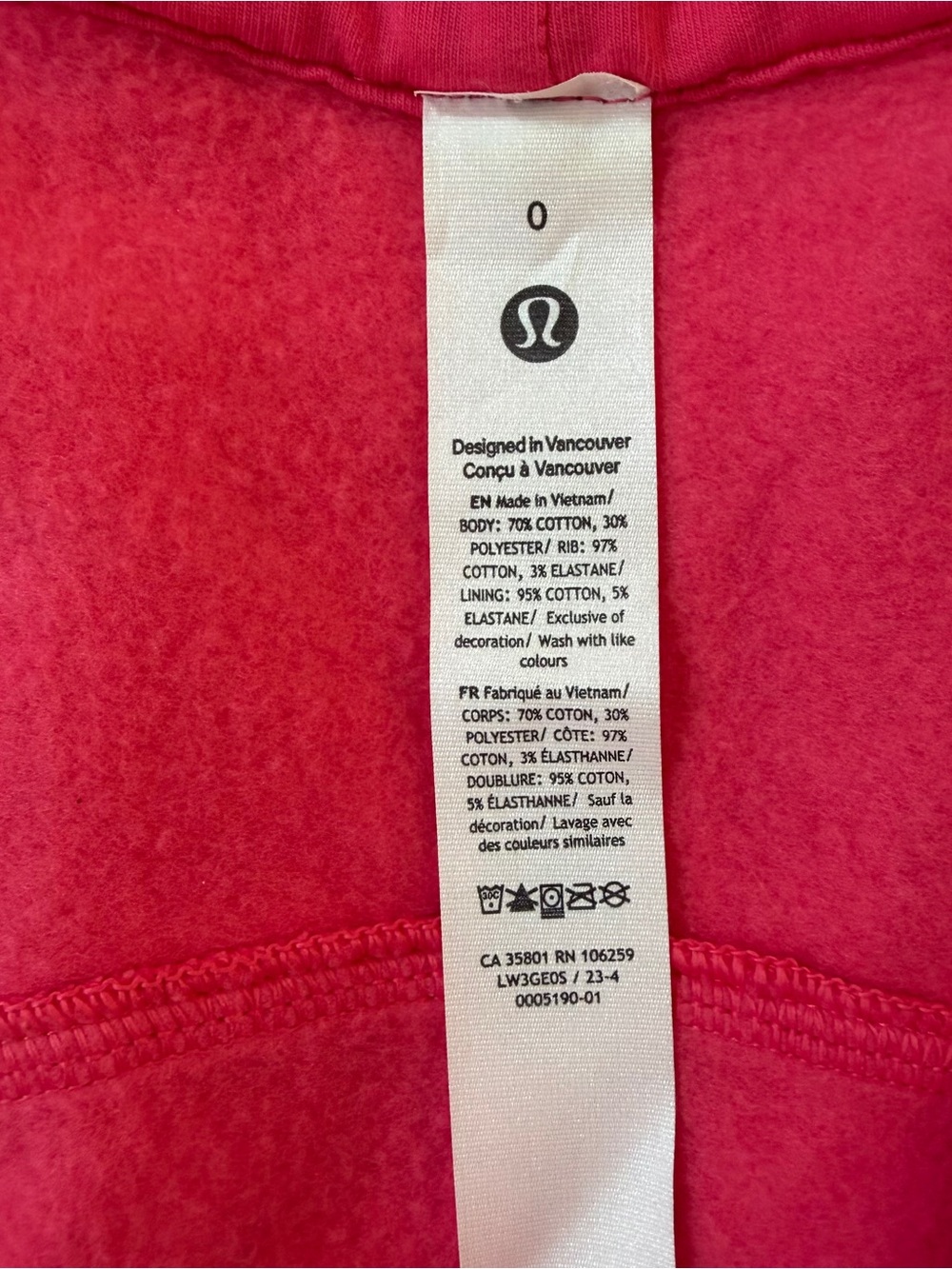 Lululemon Scuba Gull-Zip Cropped Hoodie